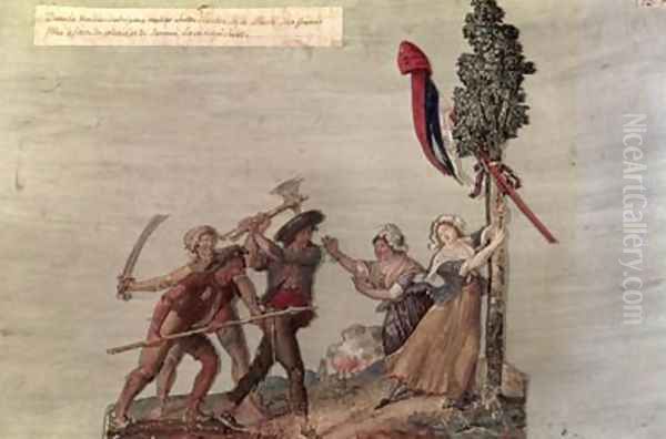 Fanatic Peasants in the Chouan War Oil Painting by Brothers Lesueur