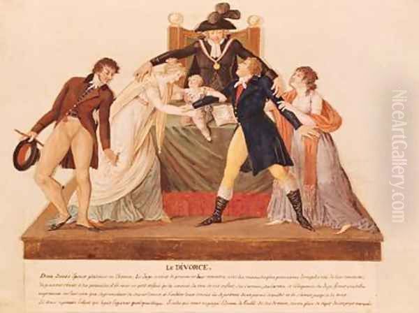 Divorce The Reconciliation Oil Painting by Brothers Lesueur