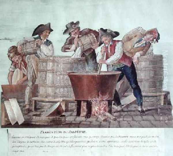 Making Saltpetre Oil Painting by Brothers Lesueur