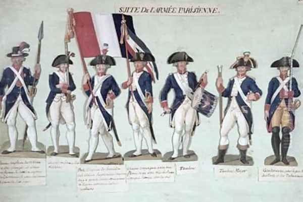 The Parisian Army during the French Revolution Oil Painting by Brothers Lesueur