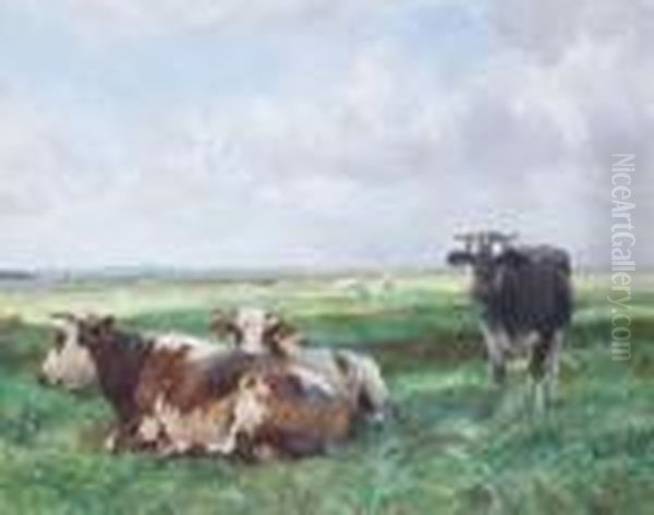 Vaches Oil Painting by Julien Dupre