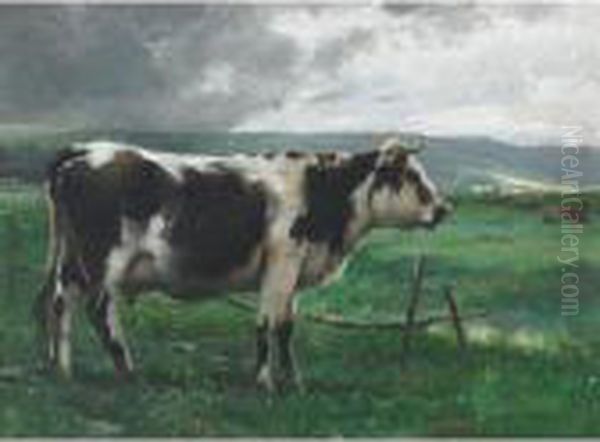 Cows At Pasture Oil Painting by Julien Dupre