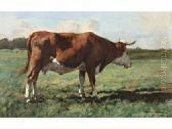 Vache Dans Un Pre Oil Painting by Julien Dupre