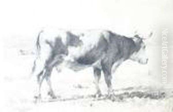 Vache Dans Un Pre Oil Painting by Julien Dupre