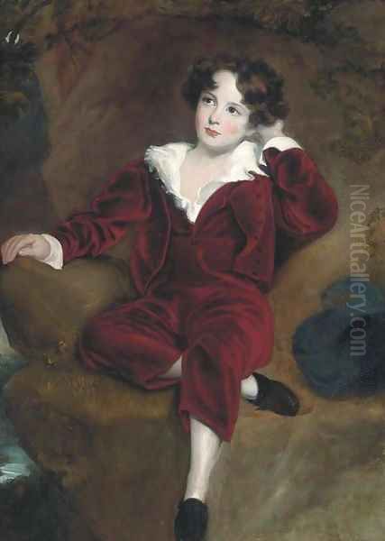 Master Lambton 'The red boy' Oil Painting by Sir Thomas Lawrence