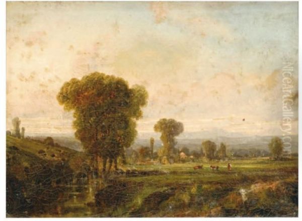 Vue Des Environs De Coigne Oil Painting by Leon Victor Dupre