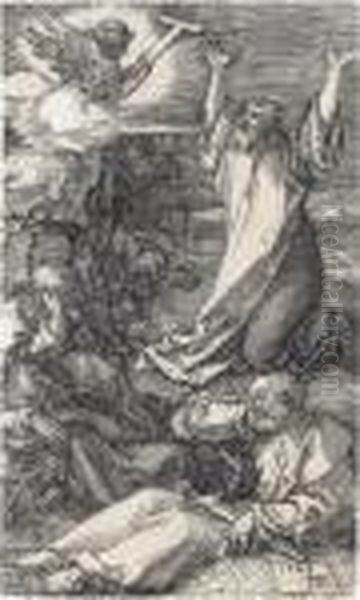 Christ On The Mount Of Olives Oil Painting by Albrecht Durer