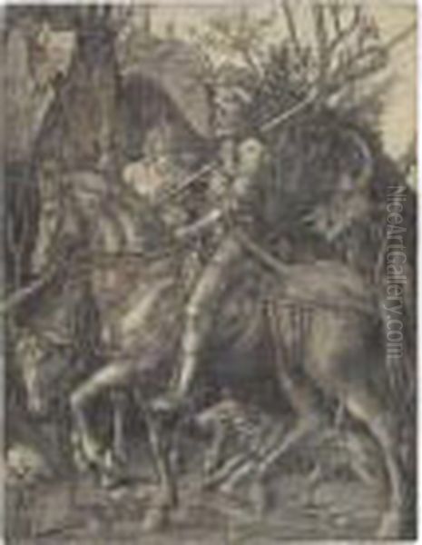 Knight, Death And Devil Oil Painting by Albrecht Durer