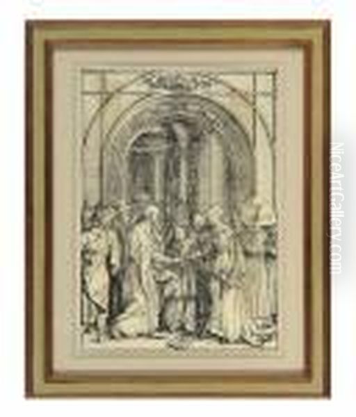 The Betrothal Of The Virgin, From The Life Of The Virgin Oil Painting by Albrecht Durer