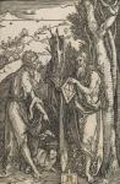 Saint John The Baptist And Saint Onophrius Oil Painting by Albrecht Durer