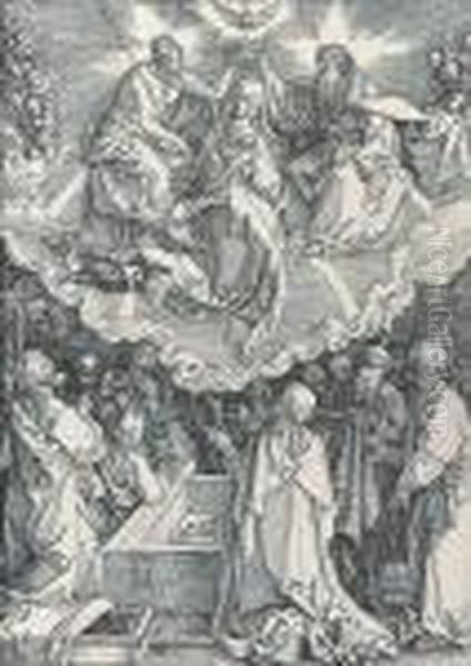 Assumption And Coronation Of The Virgin Oil Painting by Albrecht Durer