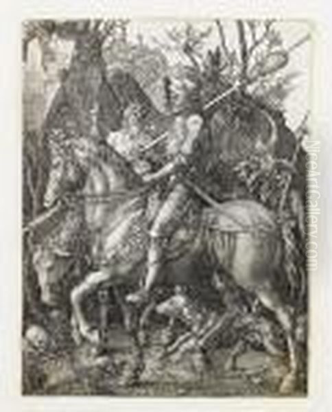 The Knight, Death And The Devil Oil Painting by Albrecht Durer