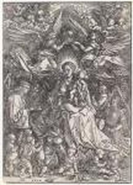 Madonna Queen Of Angels Oil Painting by Albrecht Durer