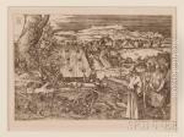 The Landscape With The Cannon Oil Painting by Albrecht Durer