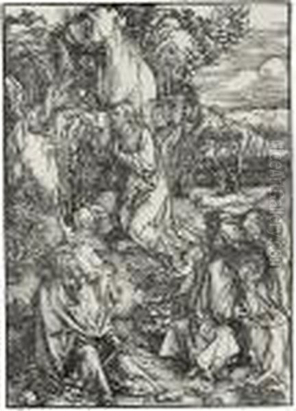 Christ On The Mount Of Olives Oil Painting by Albrecht Durer