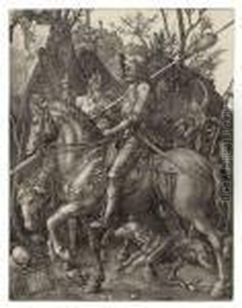 Knight, Death And The Devil Oil Painting by Albrecht Durer