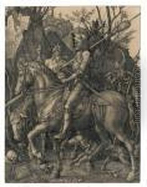 Knight, Death And The Devil Oil Painting by Albrecht Durer