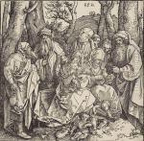 The Holy Kinship With Angels Oil Painting by Albrecht Durer