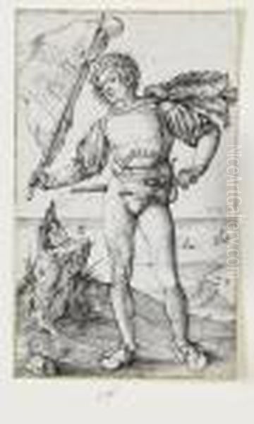 Standard Bearer Oil Painting by Albrecht Durer