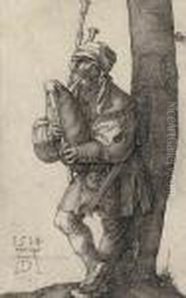 The Bagpiper Oil Painting by Albrecht Durer