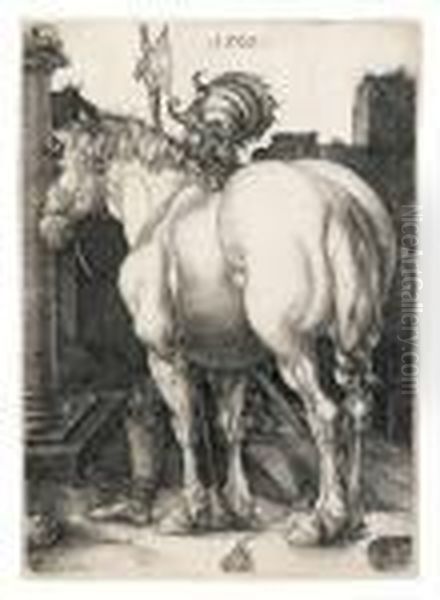 The Large Horse Oil Painting by Albrecht Durer