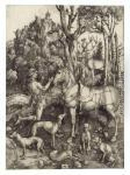 Durer Saint Eustace Oil Painting by Albrecht Durer