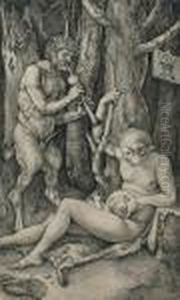 The Satyr Family Oil Painting by Albrecht Durer