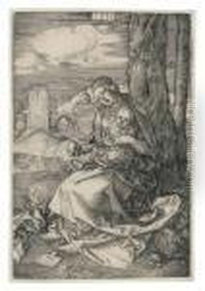 The Virgin And Child With A Pear Oil Painting by Albrecht Durer