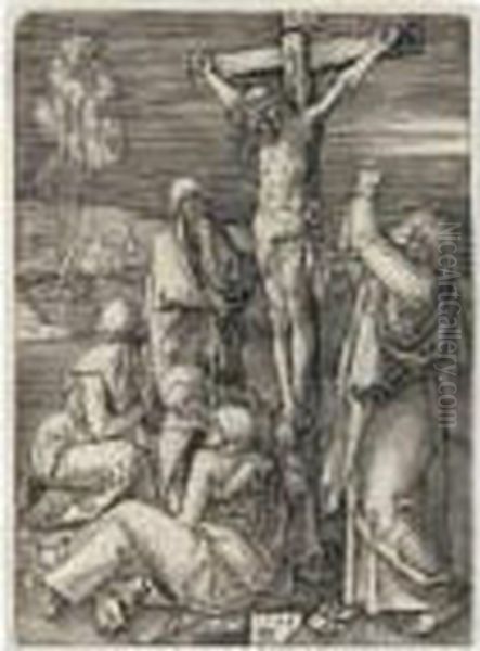 Christ On The Cross Oil Painting by Albrecht Durer