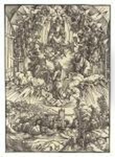 Saint John Before God And The Elders Oil Painting by Albrecht Durer