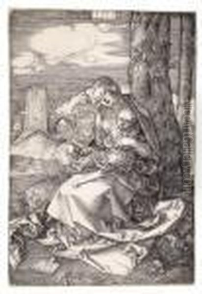 Madonna Mit Der Birne Oil Painting by Albrecht Durer