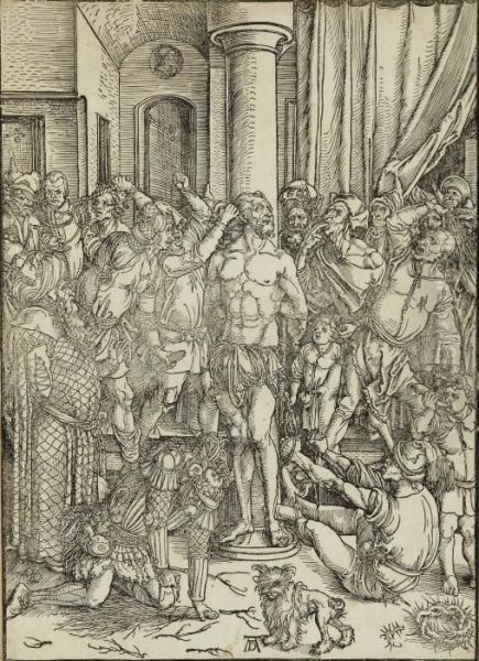 Flagellation Of Christ Oil Painting by Albrecht Durer