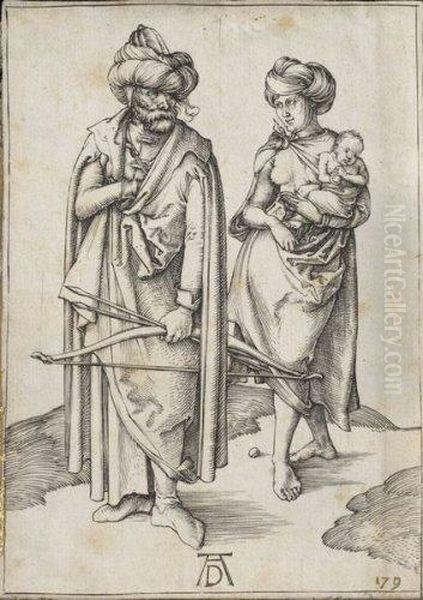 L'oriental Et Sa Femme Oil Painting by Albrecht Durer