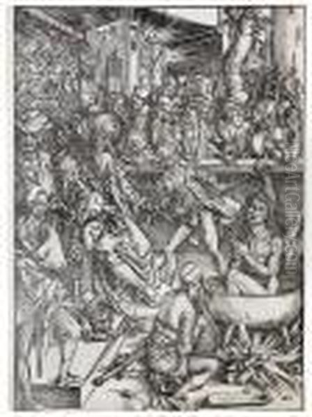 The Martyrdom Of St.john Oil Painting by Albrecht Durer