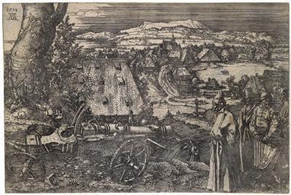 Landscapewith Cannon Oil Painting by Albrecht Durer