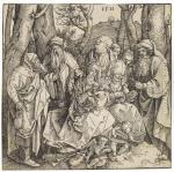 Die Heilige Sippe Oil Painting by Albrecht Durer