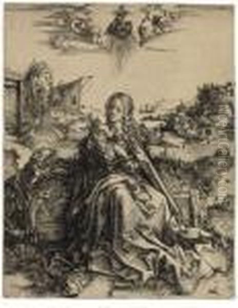 The Holy Family With The Butterfly Oil Painting by Albrecht Durer