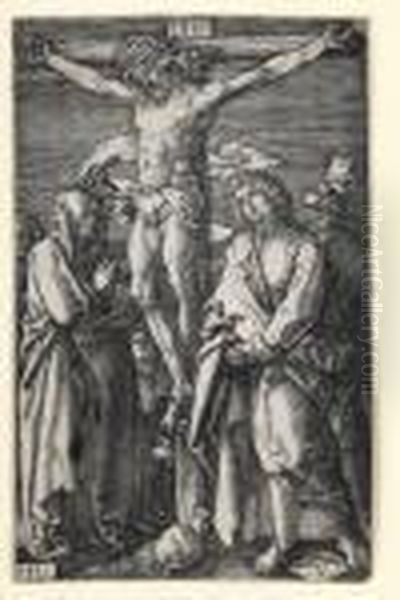 Christ On The Cross Oil Painting by Albrecht Durer