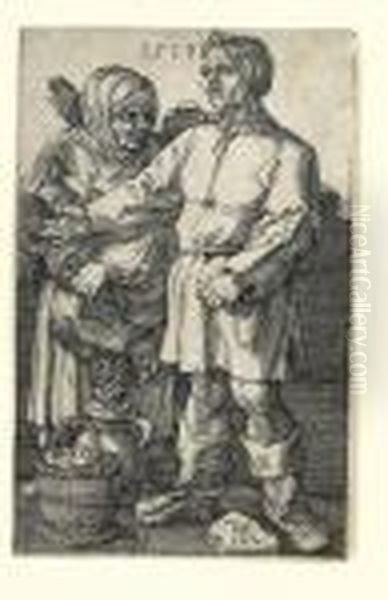 The Peasant Couple At Market Oil Painting by Albrecht Durer