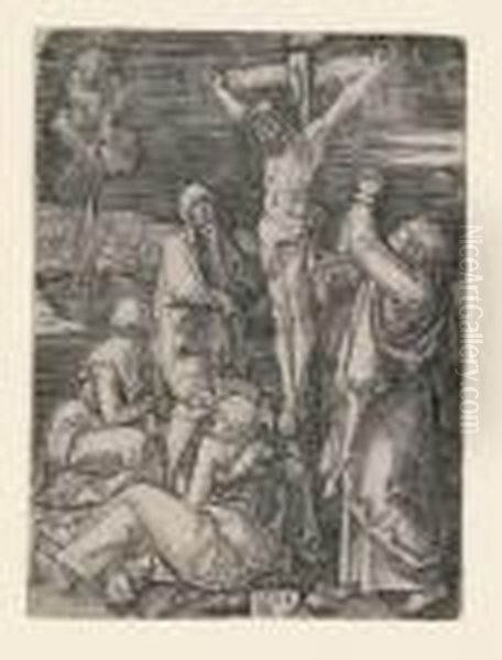 Christ On The Cross Oil Painting by Albrecht Durer