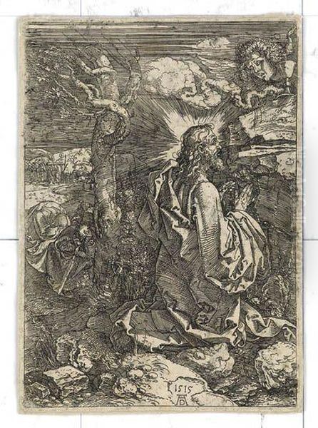 Christ On The Mount Of Olives Oil Painting by Albrecht Durer