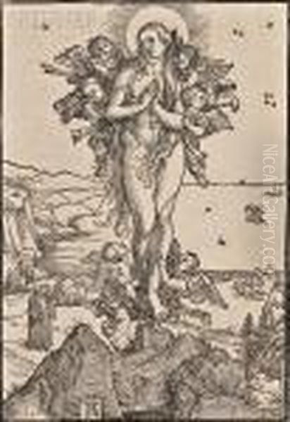 The Elevation Of Saint Mary Magdalen Oil Painting by Albrecht Durer