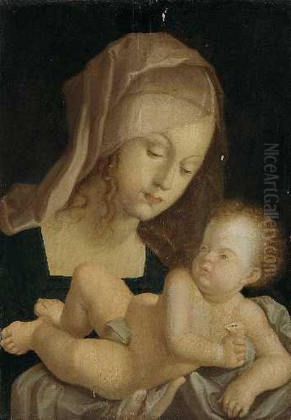 Madonna Mit Derbirnenschnitte Oil Painting by Albrecht Durer