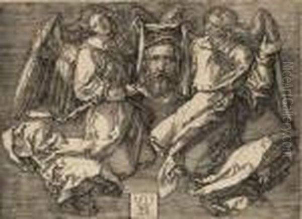 The Sudarium Held By Two Angels Oil Painting by Albrecht Durer