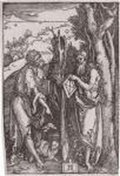 Johannes Der Taufer Undder Hl. Onophrius In Der Wuste Oil Painting by Albrecht Durer