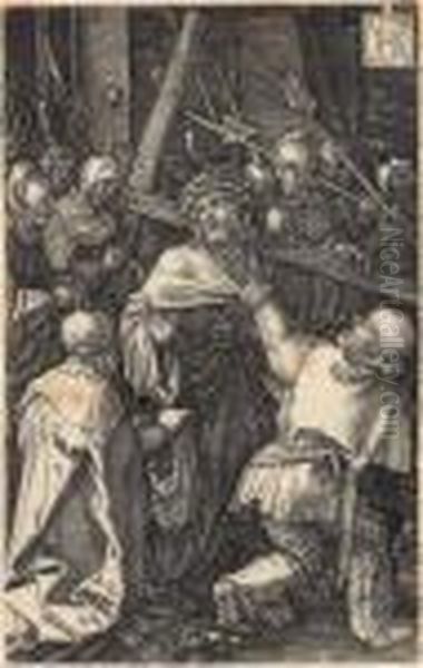 Christ Carrying The Cross, From: The Engraved Passion Oil Painting by Albrecht Durer