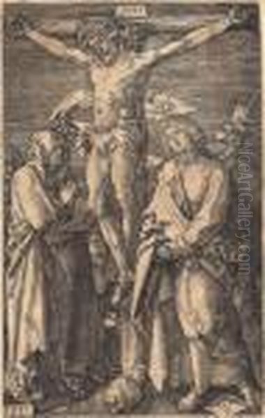 Christ On The Cross, From: The Engraved Passion Oil Painting by Albrecht Durer