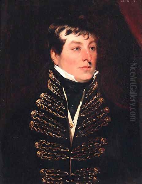 Portrait of an Officer, quarter-length, in uniform Oil Painting by Sir Thomas Lawrence