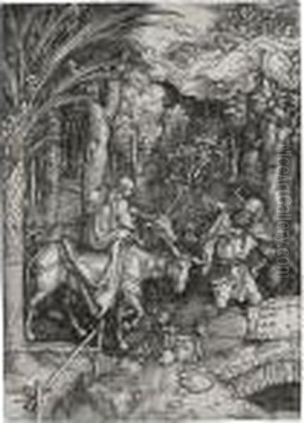 The Flight Into Egypt Oil Painting by Albrecht Durer