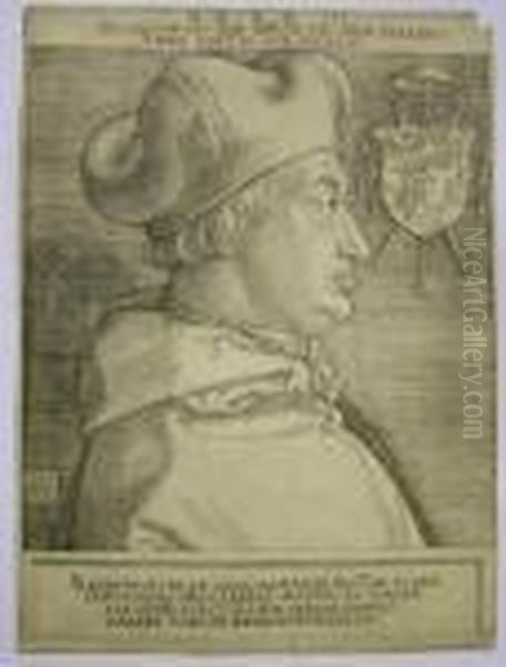 Cardinal Albrect Of Brandenburg Oil Painting by Albrecht Durer